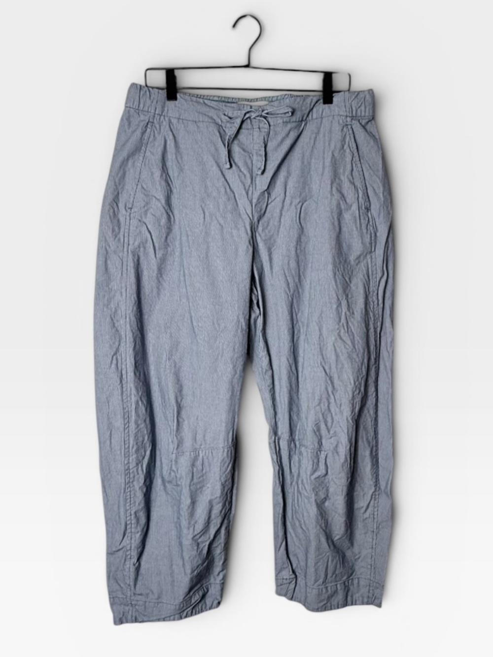 Everlane The Easy Barrel Pant Denim Pinstripe Size Large (Q) - Picture 3 of 7